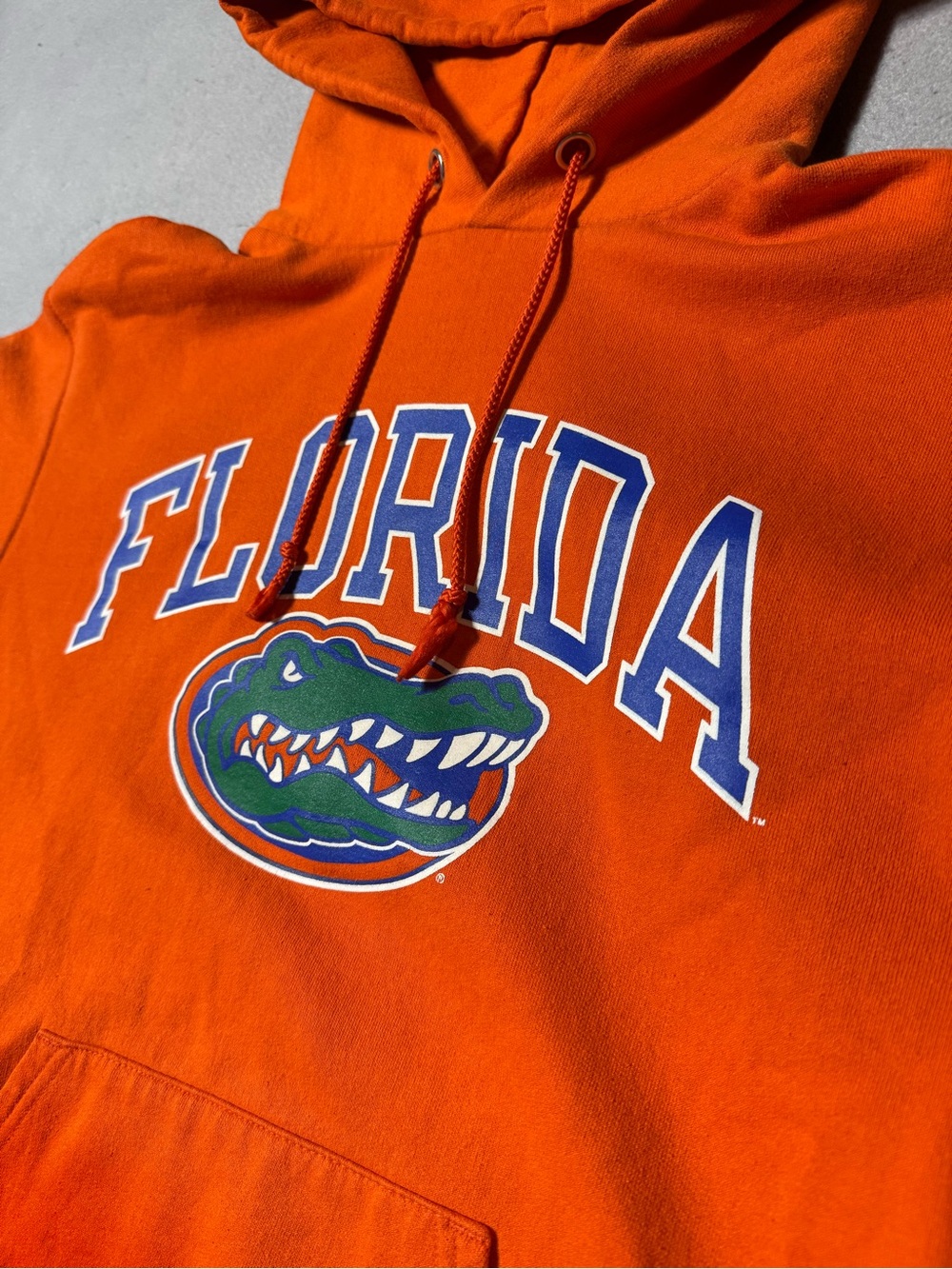 Champion Florida Gators Orange Hoodie with Gator Logo Size M